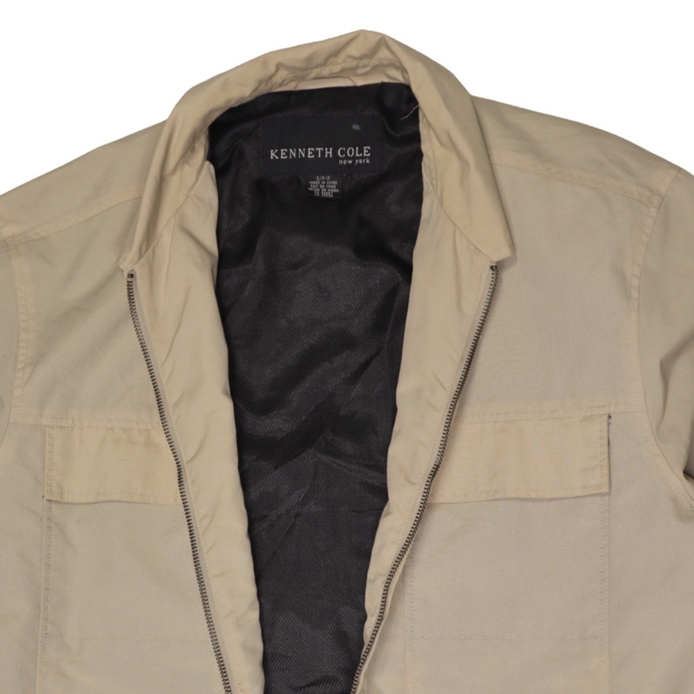 Kenneth Cole‎ Jacket Utility Windbreaker Nylon Men Size S/P/P Beige - Picture 4 of 13